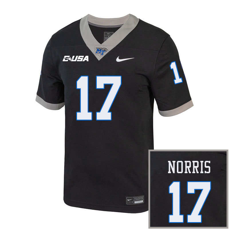 Men-Youth #17 Kalani Norris Middle Tennessee State Blue Raiders 2023 College Football Jerseys Stitch